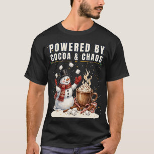 Aangedreven Door Cacao En Chaos Grappig Kerstmis T-shirt