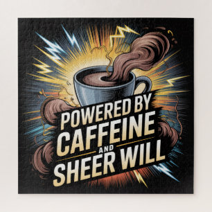 Aangedreven Door Cafeïne En Puur Willen Legpuzzel