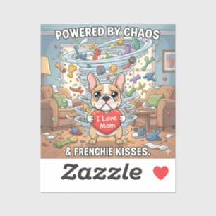 Aangedreven door Chaotische Franse Bulldog Grappig Sticker