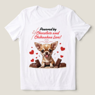 Aangedreven door Chocolade en Chihuahua Liefde Tri-Blend Shirt