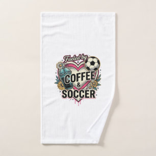 Aangedreven Door Coffee En Voetbal Vintage Shirt O Handdoek