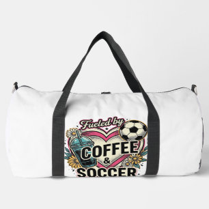 Aangedreven Door Coffee En Voetbal Vintage Shirt O Plunjezak