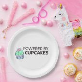 Aangedreven door cupcakes papieren bordje (Feest)