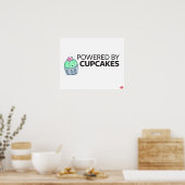 Aangedreven door cupcakes poster (Keuken)