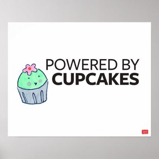 Aangedreven door cupcakes poster (Voorkant)