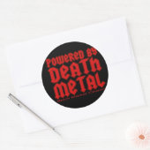 aangedreven door Death metal Ronde Sticker (Envelop)