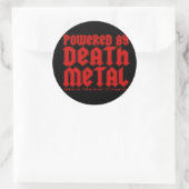 aangedreven door Death metal Ronde Sticker (Tas)
