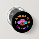 Aangedreven door donuts ronde button 5,7 cm (Voorkant /achterkant)