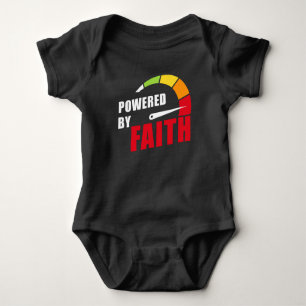 Aangedreven door Faith Christelijk Inspirerend Mot Romper
