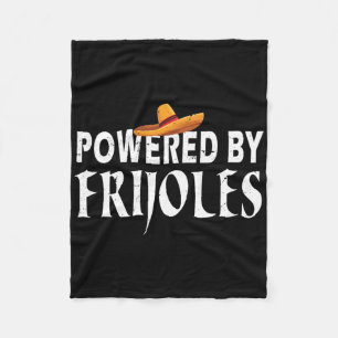 Aangedreven door Frijoles Cinco de Mayo Mexican Ki Fleece Deken