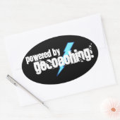 Aangedreven door geocaching ovale sticker (Envelop)