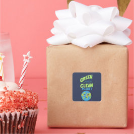 Aangedreven door groen: gedijen met Natuur" Vierkante Sticker