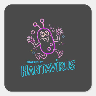 Aangedreven door Hantavirus Vierkante Sticker