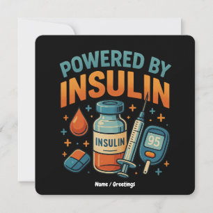 Aangedreven door Insuline Diabetes Awareness Funny Kaart