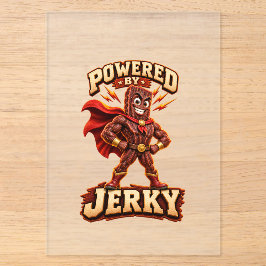 Aangedreven door Jerky Superhero Acryl Uitnodigingen