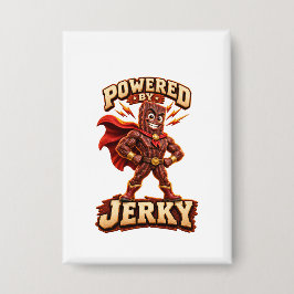 Aangedreven door Jerky Superhero Button