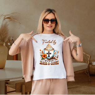 Aangedreven door Jesus koffie T-shirt