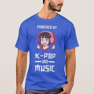 Aangedreven door k-pop en muziek-pop t-shirt