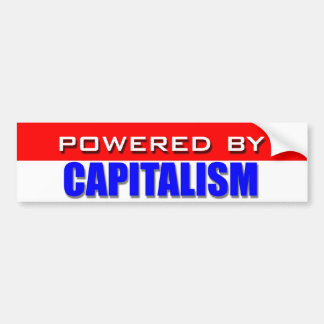 Aangedreven door kapitalisme bumpersticker
