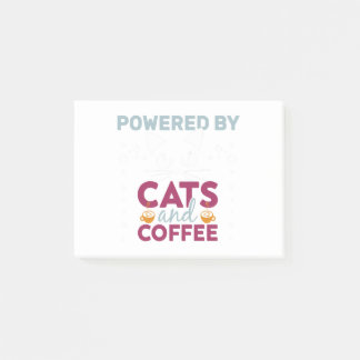 aangedreven door katten en koffie post-it® notes