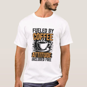Aangedreven Door Koffie Attitude Inbegrepen Grati T-shirt
