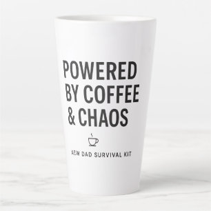 Aangedreven door koffie en chaos Overlevingskit vo Latte Mok