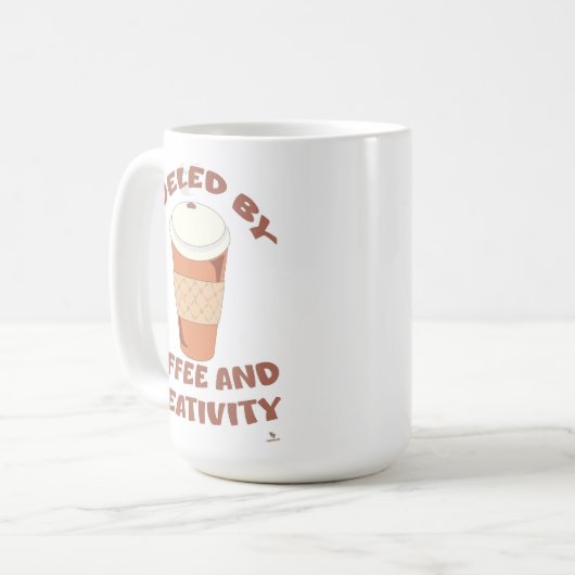 Aangedreven door koffie en creativiteit Epic Life Koffiemok (Voorkant links)