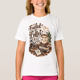Aangedreven door koffie en goede vibes – Schattige T-shirt