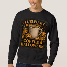 Aangedreven door koffie en Halloween Grappig herfs