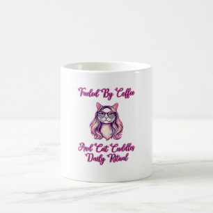 Aangedreven Door Koffie En Knuffels Van Katten Dag Koffiemok