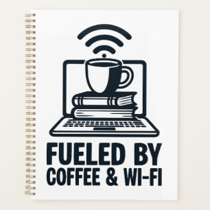 Aangedreven door koffie en Wi-Fi - Grappig remote Planner