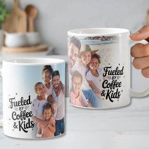 Aangedreven Door Koffie & Kinderen Grappige Foto K Koffiemok