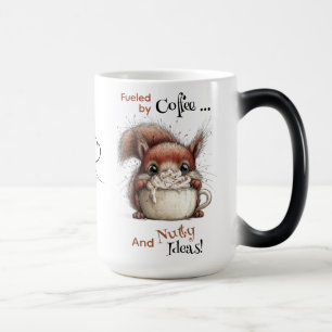 Aangedreven Door Koffie Schattig Gek Eekhoorn Gepe Magische Mok