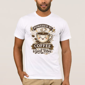Aangedreven door koffie t-shirt