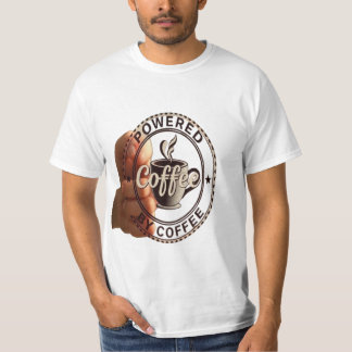 Aangedreven Door Koffie - Vintage Cafeïne Grafisch T-shirt