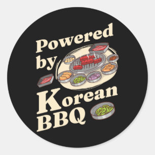 Aangedreven door Koreaanse BBQ Ronde Sticker