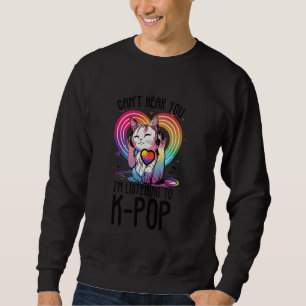 Aangedreven door Kpop Merchandise Cat K-Pop Mode F Trui