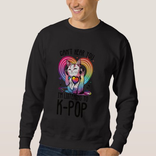 Aangedreven door Kpop Merchandise Cat K-Pop Mode F Trui (Voorkant)
