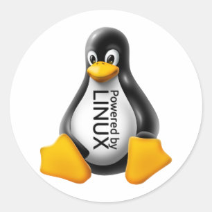 Aangedreven door Linux Ronde Sticker