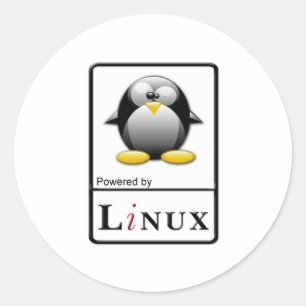 Aangedreven door Linux Ronde Sticker