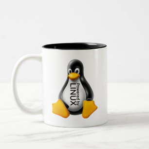 Aangedreven door Linux Tweekleurige Koffiemok