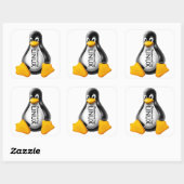 Aangedreven door Linux Vierkante Sticker (Vel)