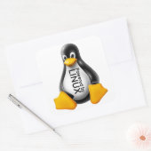 Aangedreven door Linux Vierkante Sticker (Envelop)