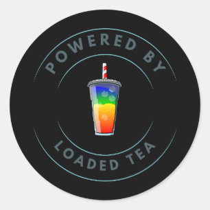 Aangedreven door Loaded Tea Ronde Sticker