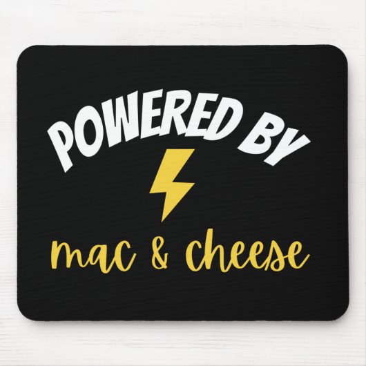 Aangedreven door Mac en Cheese Muismat (Voorkant)