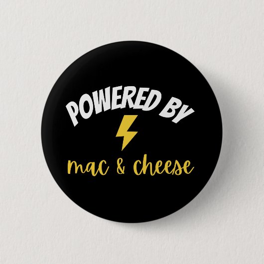 Aangedreven door Mac en Cheese Ronde Button 5,7 Cm (Voorkant)