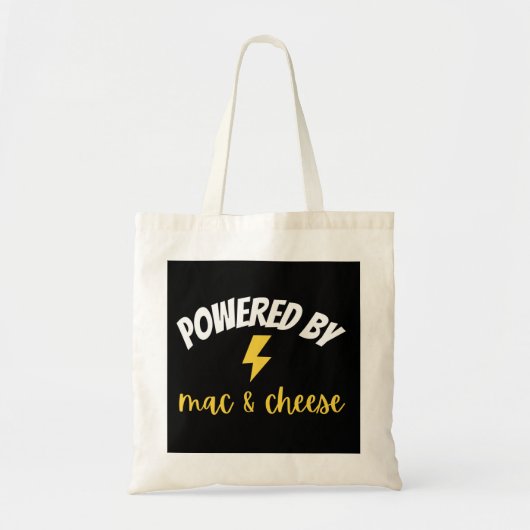 Aangedreven door Mac en Cheese Tote Bag (Voorkant)