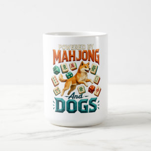 Aangedreven door Mahjong en Honden Shiba Inu Geome Koffiemok