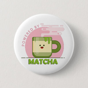 Aangedreven door Matcha Badge Ronde Button 5,7 Cm