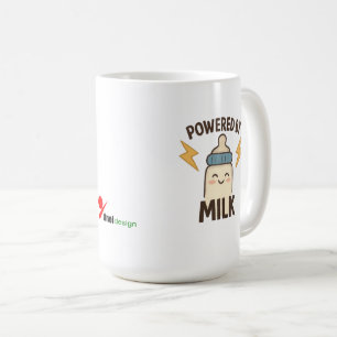 "Aangedreven door Melk" Grappige koffiemok Nieuw